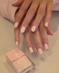Hands after a pink manicure
